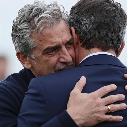Emotional Embrace of Two Men