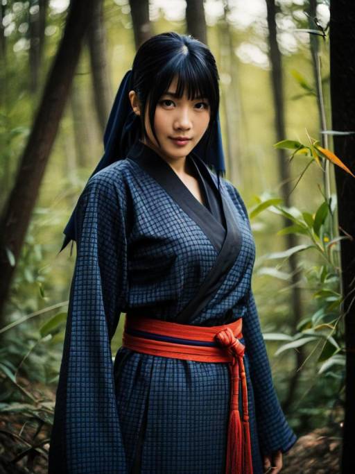 Woman in Siya Ninja Cosplay Outfit