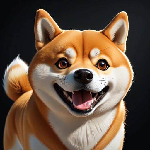 Vibrant Cartoon Shiba Inu Illustration