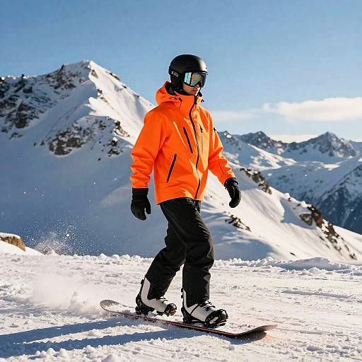 Icy Alpine Snowboarder Couture Runway