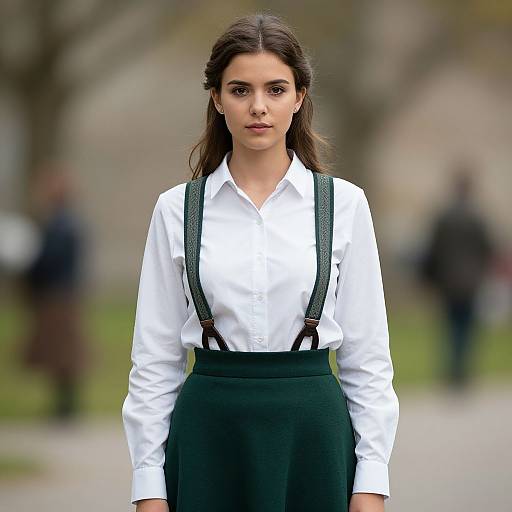 Realistic Portrait of Anne with Suspenders