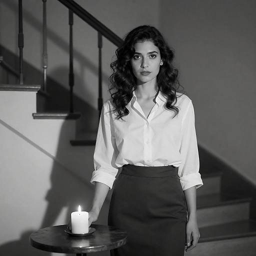 Moody Black-and-White Portrait Photography