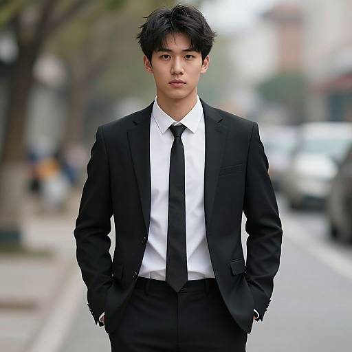 Realistic Portrait of Man in Suit