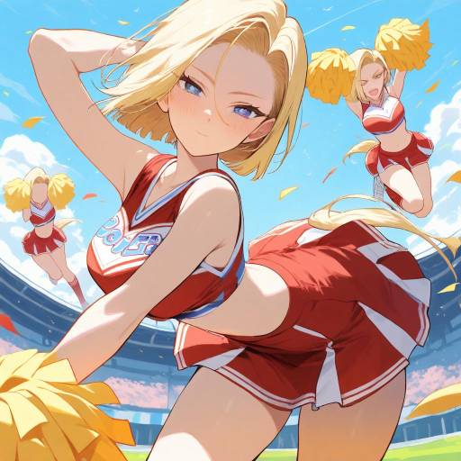 Cheerleader Android 18 in Action