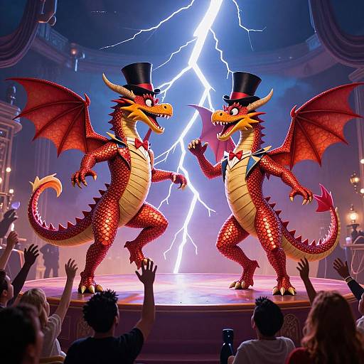 Dragons' Lively Cabaret Performance