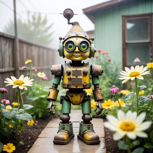 Whimsical Mechanized Garden Gnome Adventure