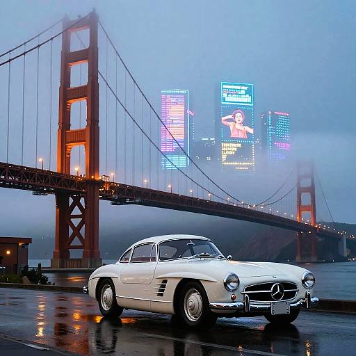 Mercedes-Benz 300SL Gullwing by Golden Gate Bridge