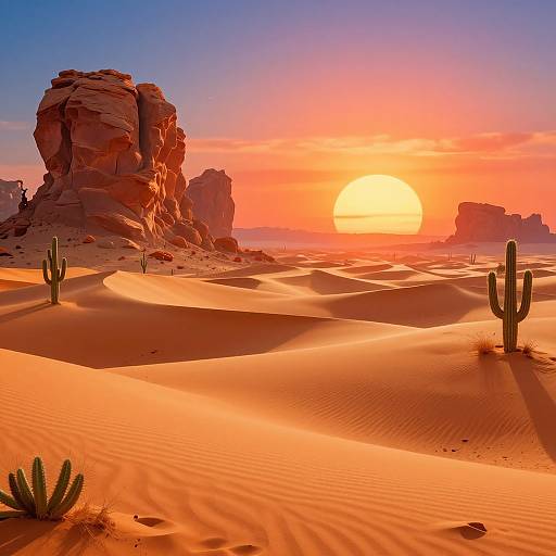 Surreal Sci-Fi Desert Planet Scene