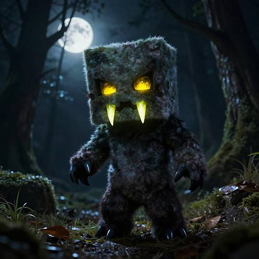 Sigma Creeper in Moonlit Dark Forest