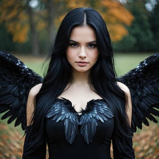 Mysterious Dark Angel for Halloween