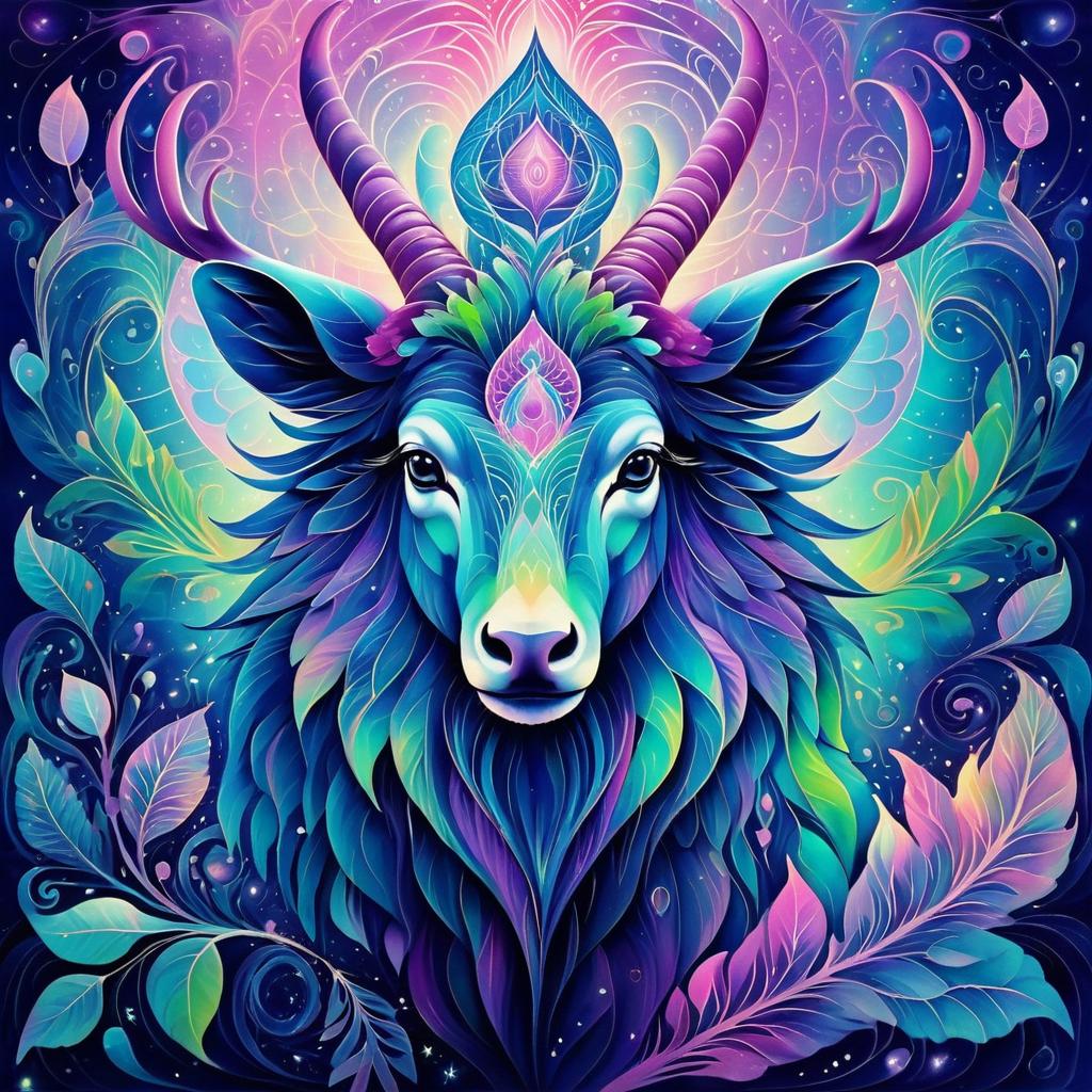 Mystical Psychedelic Spirit Animal Art