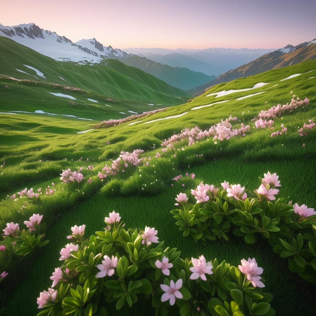 Stunning High-Altitude Valley at Golden Hour