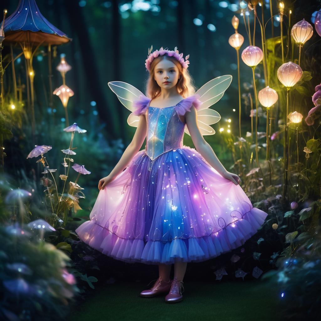 Whimsical Fairy Fashion in Twilight Garden