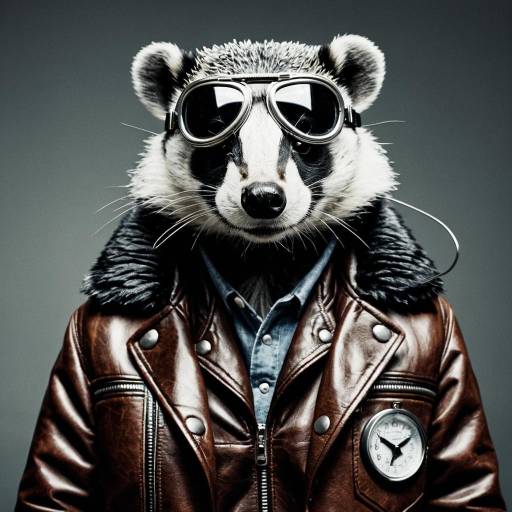 Badger Dentist in Leather Jacket and Goggles