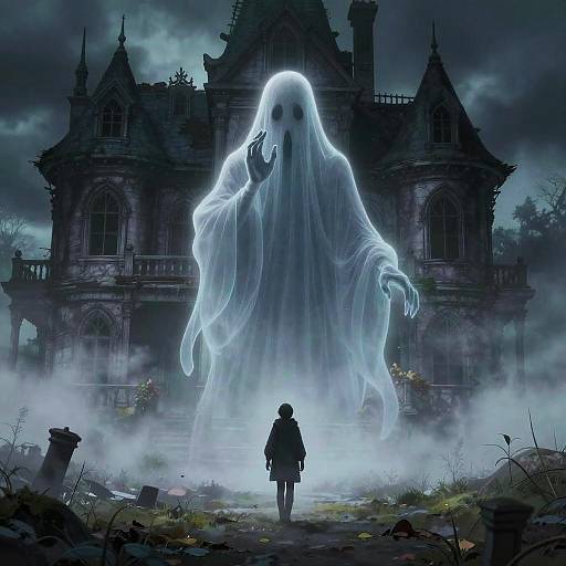 Ghostly Specter in Haunted Mansion