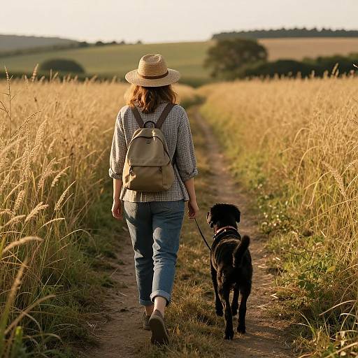Timeless Journey Through Golden Grass