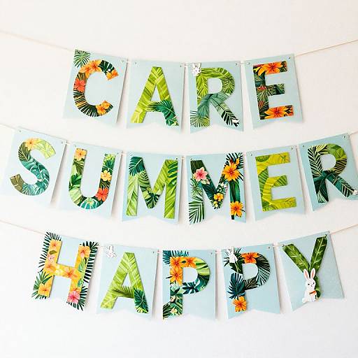 Vibrant Tropical Summer Celebration Banners