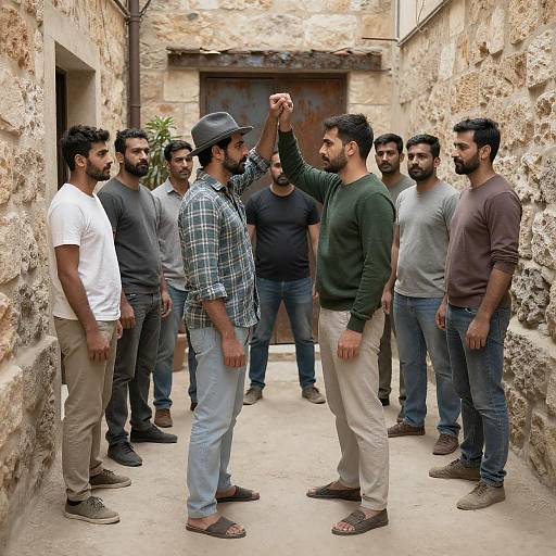 Dramatic Alley Confrontation Scene