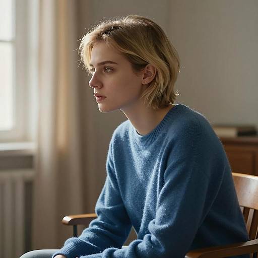 Profile Portrait of a Focused Woman