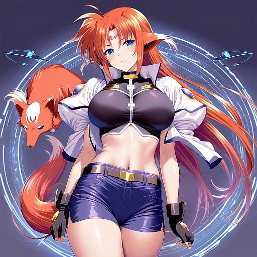 Illustration of Arf, lyrical nanoha in the style of Kawase seiki