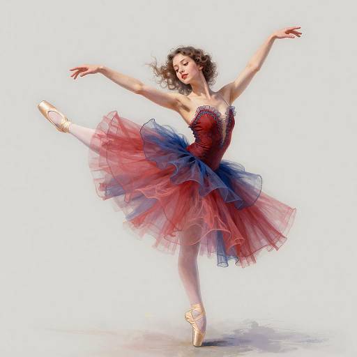 Elegant Ballerina in Lavish Tutu Dance