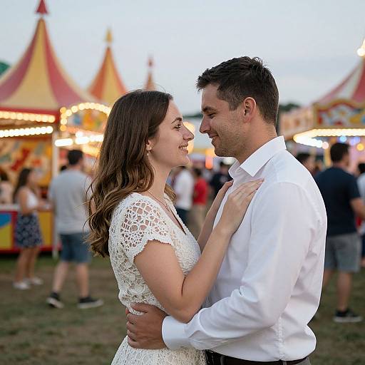 Joyful Carnival Engagement Embrace
