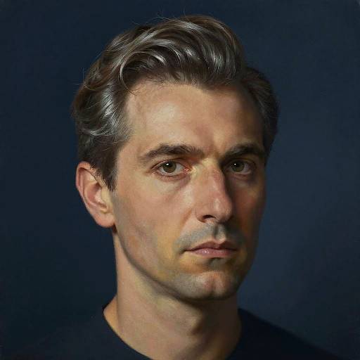 Modigliani-Inspired Middle-Aged Portrait