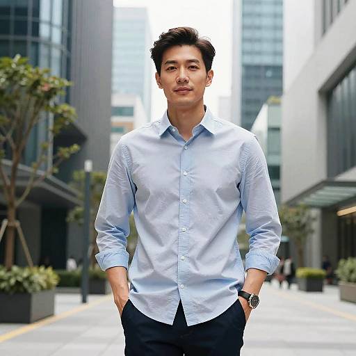 Confident Man in Urban Setting