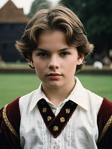 Realistic Elizabethan Costume Boy Portrait