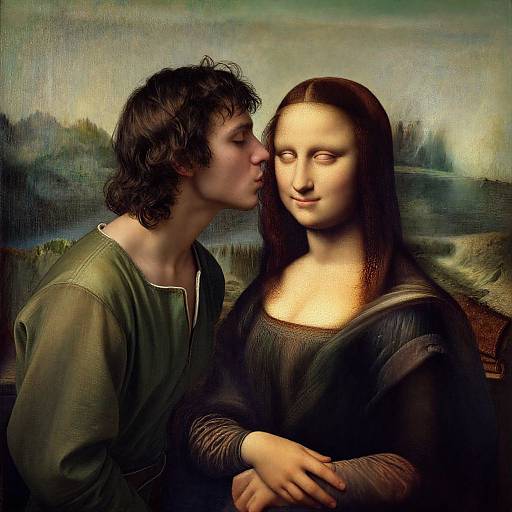 Digital artwork of Leonardo da Vinci's 
