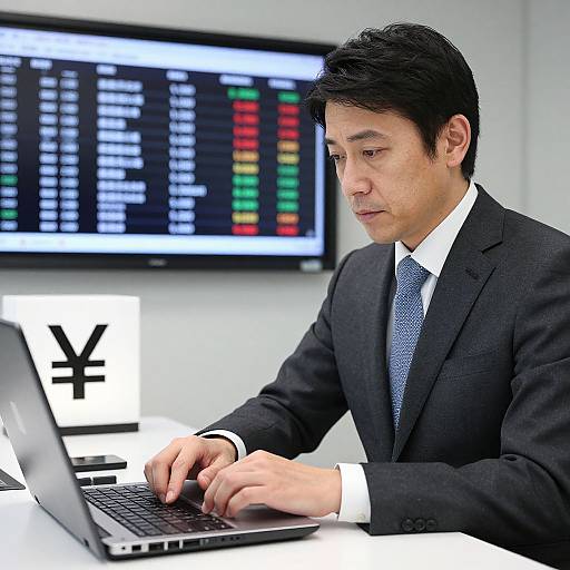 Japanese Businessman at Tokyo Office
