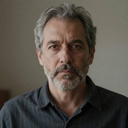 Serious Middle-Aged Man Studio Portrait