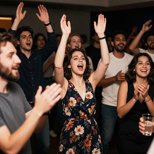 Vibrant Party Scene with Energetic Atmosphere