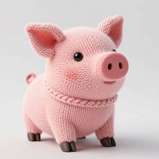 Whimsical Knitted Baby Hat Piglet