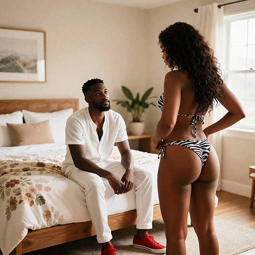 Cozy Bedroom Scene with Couple