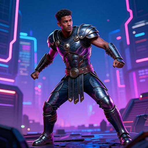 Ibra as Futuristic Cyberpunk Gladiator