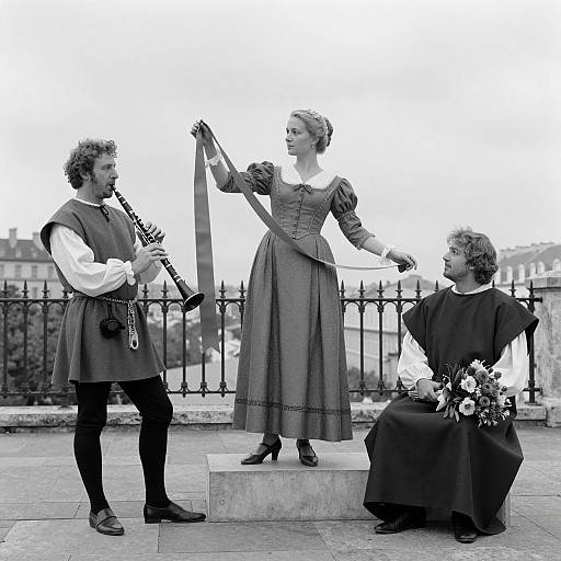 Medieval Trio in Period Costume with Clarinet and Ribbon