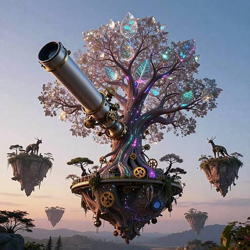 Astral Observatory in Twilight Sky