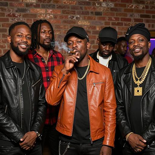 Five Stylish Men in Urban Setting