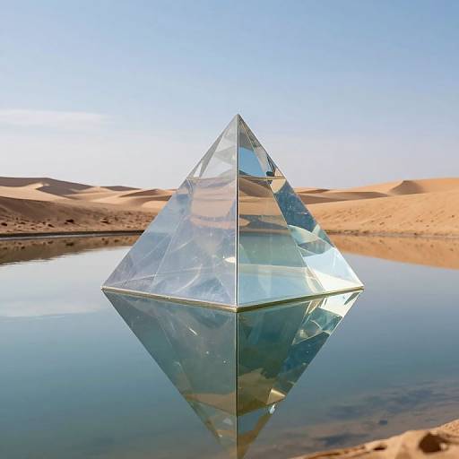Transparent Pyramid Reflecting Alternate Realities