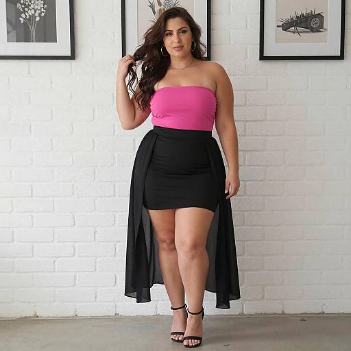 Confident Curvy Woman in Bright Outfit