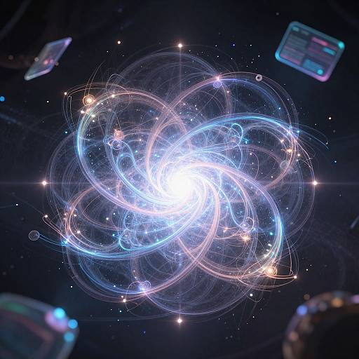 Glowing Fractal AI Digital Art