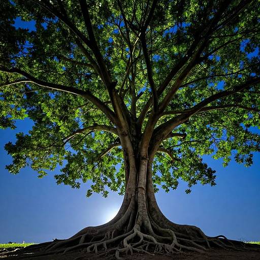 Majestic Tree Under Starlit Sky