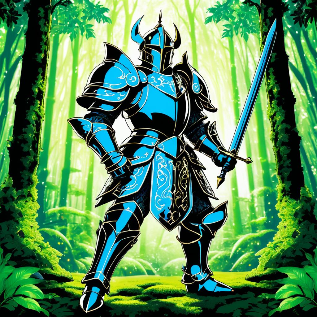 Heroic Knight in Enchanted Forest