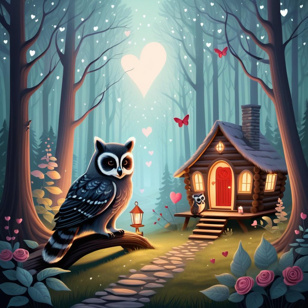 Enchanting Valentine’s Day Forest Scene