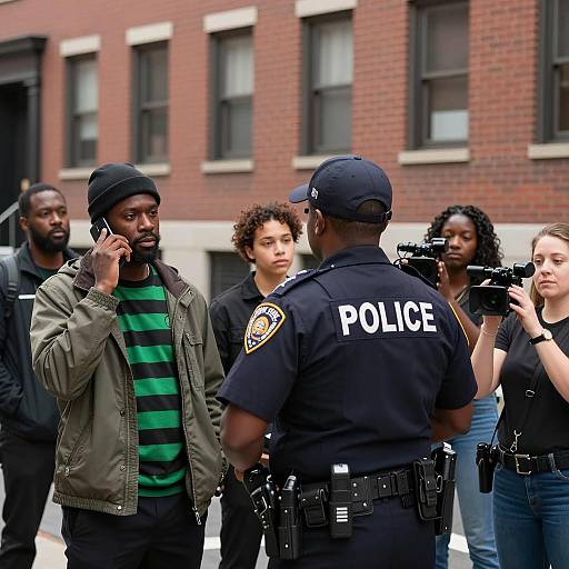 Urban Street Scene with Diverse Characters
