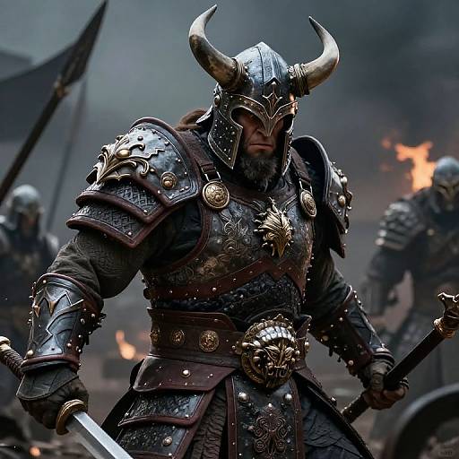 Fierce Orc Warrior in Ornate Armor