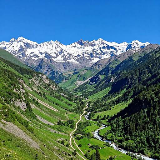 Vibrant Alpine Mountain Landscape
