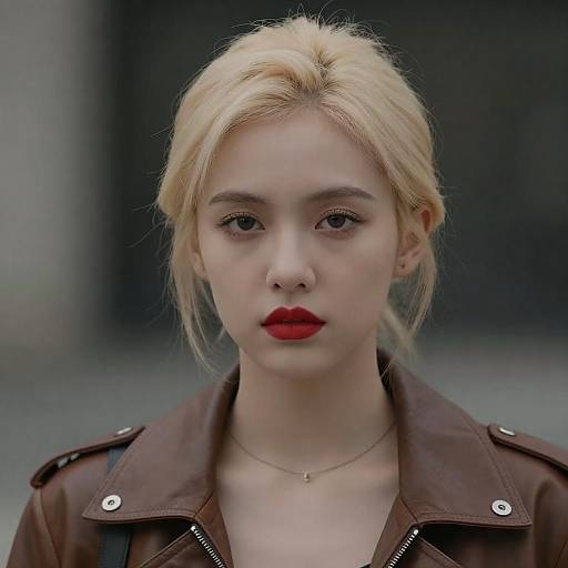 Close-Up Portrait of a Serious Young Woman