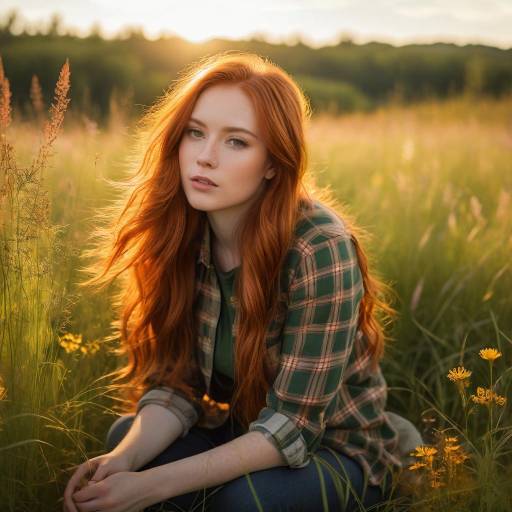 Sunlit Serenity: Young Woman in Nature